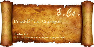 Bradács Csongor névjegykártya